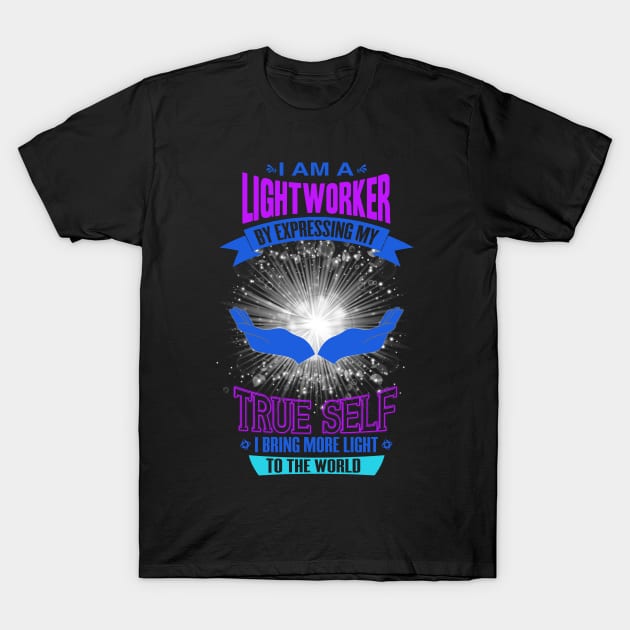 I am Lightworker -White T-Shirt by clothed_in_kindness